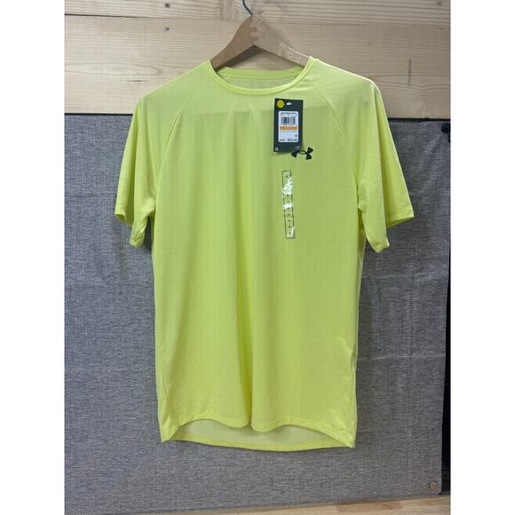 Under Armour Tech Tee T-Shirt Yellow Adult Small NWT! - Picture 1 of 3